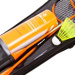 Kit badminton Vollo 2 Raquetes e 3 Petecas + Bolsa - Foto 3