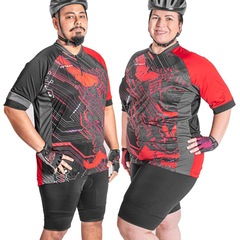 Camisa de Ciclismo Poker Hanya Plus Size Feminino Masculino - Foto 2