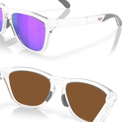 Óculos Oakley Frogskins Range XL Prizm Violet Matte Clear - Foto 6