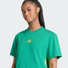 Vestido Camiseta adidas Brasil Essentials 3 Listras em Malha - Feminina - Foto 3