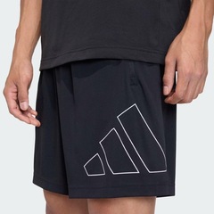 Short adidas Piquet Logotipo Grande Workout Essentials Base - Masculina - Foto 3