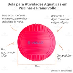 Mini Bola para Atividades Aquáticas em Piscinas e Praias Vollo - Foto 2
