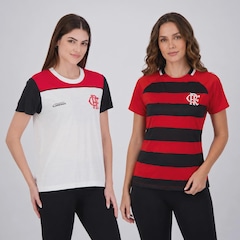Kit 2 Camisas do Flamengo Manto e Fulgor Feminina - Foto 1