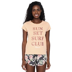 Camiseta Rip Curl Sunset Surf Peach Feminina - Foto 1