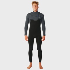 Long John Rip Curl E-Bomb 3/2 mm Chest Zip Charcoal Grey Importado - Masculino - Foto 1