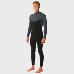 Long John Rip Curl E-Bomb 3/2 mm Chest Zip Charcoal Grey Importado - Masculino - Foto 2