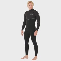 Long John Rip Curl E-Bomb 3/2mm Zip Free Black Importado - Masculino - Foto 1