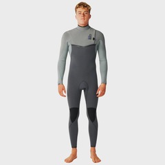 Long John Rip Curl E-Bomb 3/2 mm Zip Free Charcoal Grey Importado - Masculino - Foto 2