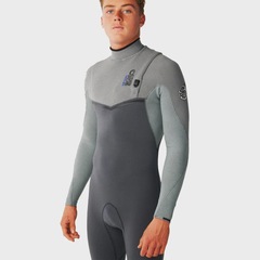 Long John Rip Curl E-Bomb 3/2 mm Zip Free Charcoal Grey Importado - Masculino - Foto 4