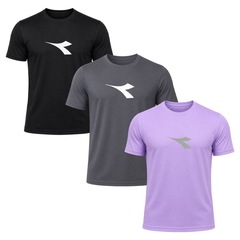 Kit 3 Camisetas Diadora Big Logo Masculino - Foto 1