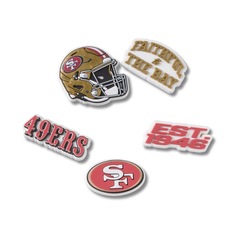 Jibbitz™ Crocs NFL San Francisco 49ERS Pack com 5 Peças - Foto 1