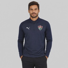 Blusão do Fluminense Puma Treino 1/4 Zip Top 2026 Masculino - Foto 1