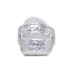 Sandália Crocs Classic Dazzle Glitter Clog K Silver Infantil - Foto 6