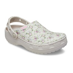 Sandália Crocs Classic Crafted Disty Floral Clog Cocoa Cream - Unissex - Foto 2