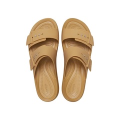Sandália Crocs Brooklyn Low Wedge W Sandal Umber - Unissex - Foto 4