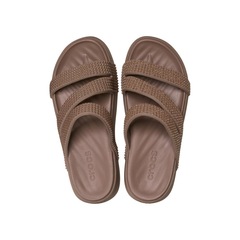 Sandália Crocs Getaway Gems Strappy Sandal Latte - Unissex - Foto 4