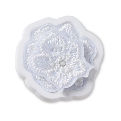Jibbitz™ Crocs Flor Branca Elegante  Único - Unissex - Foto 1