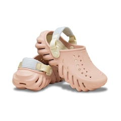 Sandália Crocs Echo Clog K Pink Caramel - Unissex - Foto 4