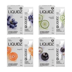 Eletrólitos Zero Açúcares LIQUIDZ® - 4 Sabores - Kit 4 Caixas com 6 Sachês - Foto 1