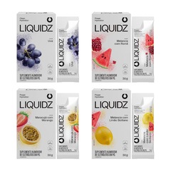 Eletrólitos Zero LIQUIDZ® Açúcar 4 Sabores - Kit 4 Caixas - 6 Sachês - Foto 1