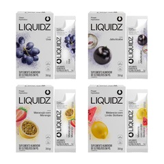 Eletrólitos Zero Açúcares LIQUIDZ - 4 Sabores - Kit 4 Caixas - 6 Sachês - Foto 1