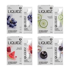 Eletrólitos Zero Açúcares LIQUIDZ - 4 Sabores - Kit 4 Caixas - 6 Sachês - Foto 1