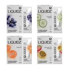 Eletrólitos Zero Açúcares LIQUIDZ - 4 Sabores - Kit 4 Caixas com 6 Sachês - Foto 1