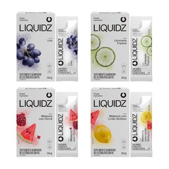 Eletrólitos Zero Açúcares LIQUIDZ - 4 Sabores - Kit 4 Caixas - 6 Sachês - Foto 1