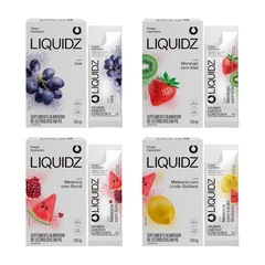 Eletrólitos Zero Açúcares LIQUIDZ - 4 Sabores - Kit 4 Caixas - 6 Sachês - Foto 1