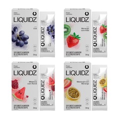 Eletrólitos Zero Açúcares LIQUIDZ - 4 Sabores - Kit 4 Caixas - 6 Sachês - Foto 1