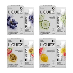 Eletrólitos Zero Açúcares LIQUIDZ - 4 Sabores - Kit 4 Caixas - 6 Sachês - Foto 1