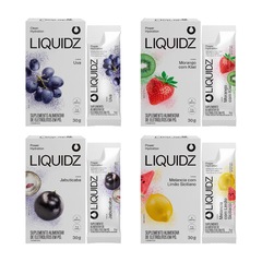 Eletrólitos Zero Açúcares LIQUIDZ - 4 Sabores - Kit 4 Caixas com 6 Sachês - Foto 1