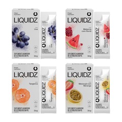 Eletrólitos Zero Açúcares LIQUIDZ - 4 Sabores - Kit 4 Caixas com 6 Sachês - Foto 1