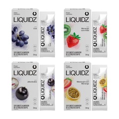 Eletrólitos Zero Açúcares LIQUIDZ - 4 Sabores - Kit 4 Caixas com 6 Sachês - Foto 1