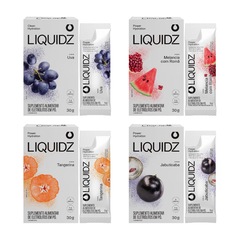 Eletrólitos Zero Açúcares LIQUIDZ - 4 Sabores - Kit 4 Caixas com 6 Sachês - Foto 1