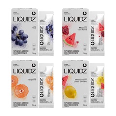 Eletrólitos Zero Açúcares LIQUIDZ - 4 Sabores - Kit 4 Caixas com 6 Sachês - Foto 1