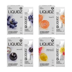 Eletrólitos Zero Açúcares LIQUIDZ - 4 Sabores - Kit 4 Caixas  - 6 Sachês - Foto 1