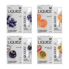 Eletrólitos Zero Açúcares LIQUIDZ - 4 Sabores - Kit 4 Caixas com 6 Sachês - Foto 1