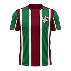Camisa do Fluminense Somar Tricolor Listrada Braziline - Masculina - Foto 1
