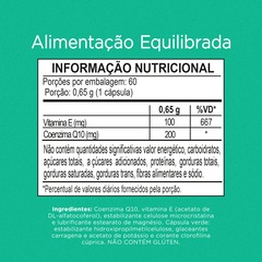 Nutrify Coenzima Q10 200mg com Vitamina E 60 Caps - Foto 2