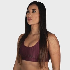 Top Selene 3d Com Bojo Removivel Bordo Feminino - Foto 3
