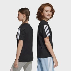 Camiseta adidas Essentials 3 Stripes Infantil - Foto 4
