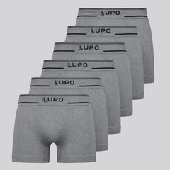 Kit 6 Cuecas Boxer Lupo Sem Costura Adulto - Foto 1