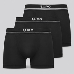 Kit 3 Cuecas Boxer Lupo Microfibra Sem Costura Adulto - Foto 1