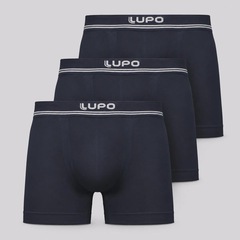 Kit 3 Cuecas Boxer Lupo Microfibra Sem Costura Adulto - Foto 1
