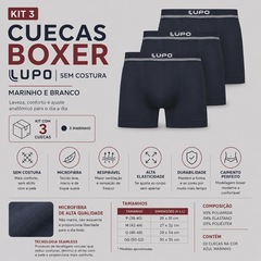Kit 3 Cuecas Boxer Lupo Microfibra Sem Costura Adulto - Foto 2