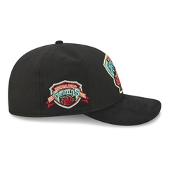 Bone New Era 9FIFTY Pre-Curved Vancouver Grizzlies Suede Masculino - Foto 6