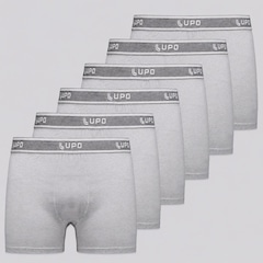 Kit 6 Cuecas Boxer Lupo Basic com Elastano - Foto 1