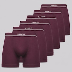Kit 6 Cuecas Lupo Boxer Microfibra Sem Costura Adulto - Foto 1