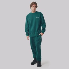 Blusão de Moletom Champion Crewnek Athletic Mini Script Masculino - Foto 3
